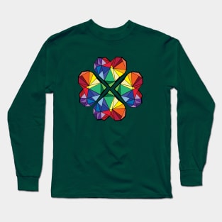 rainbow geometric clover Long Sleeve T-Shirt